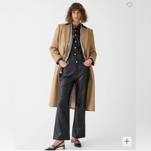 NWT J.CREW Slim Wide-Leg Faux Leather Pants